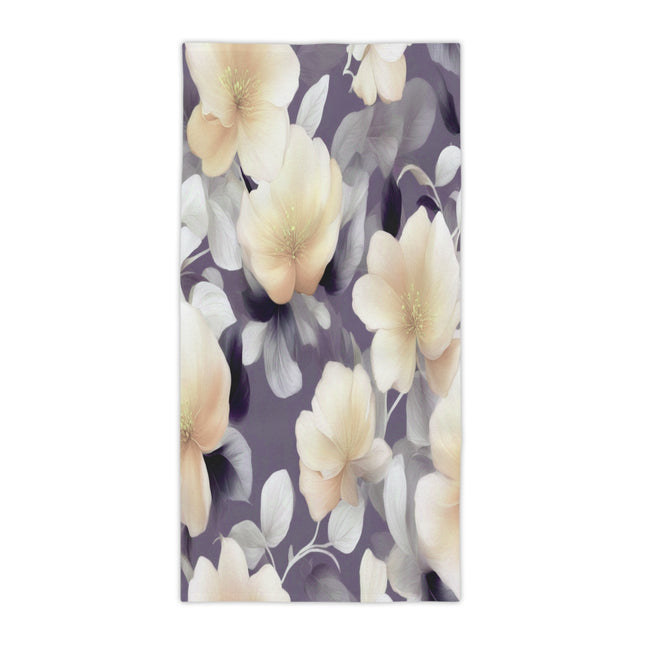 White Blush Floral Bunch Beach Towel, 30" x 60"