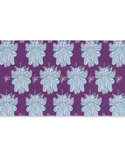 Blue Floral Butterflies Hand Towel, 16" x 28"