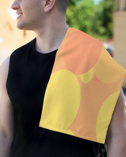 Pastel Bright Oranges Patches Rally Towel, 11" x 18"