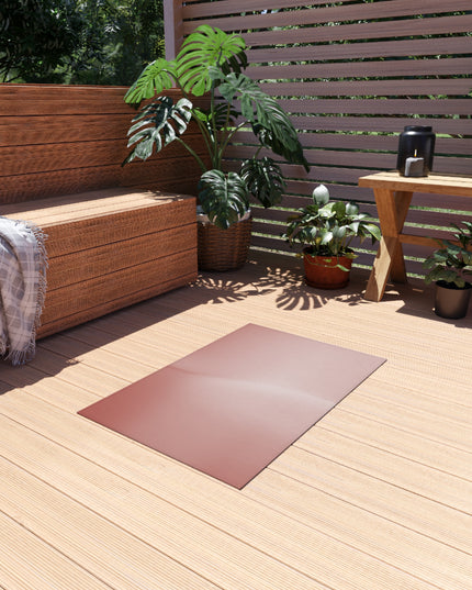 Rose Red Fade Outdoor Rug, 24" x 36"