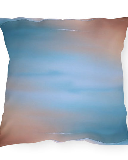Blue Sea Peach Fog 20" x 20" Outdoor Pillow