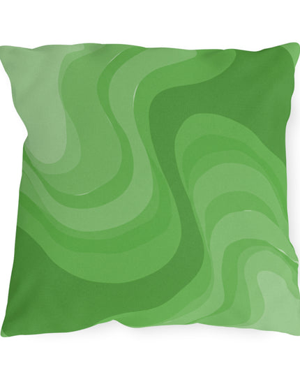 Greenie Meanie Wavey 18" x 18" Outdoor Pillow