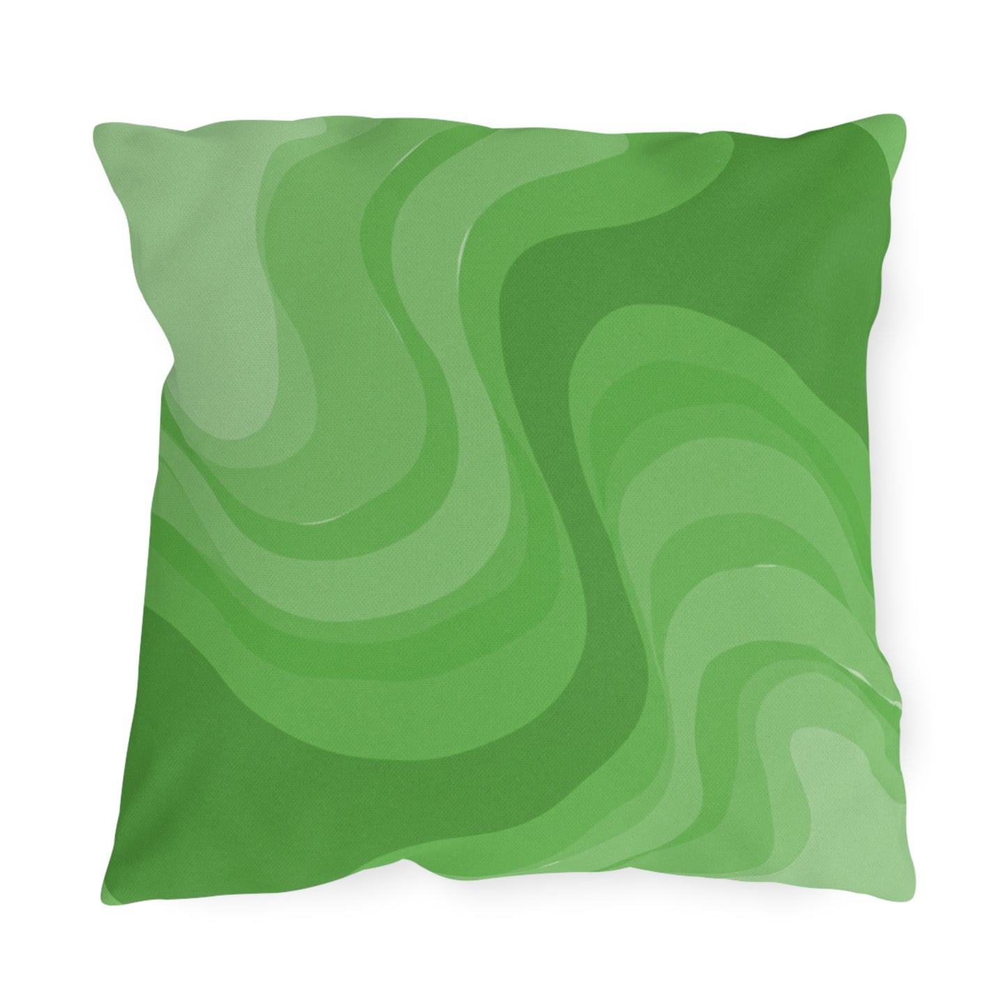 Greenie Meanie Wavey 18" x 18" Outdoor Pillow