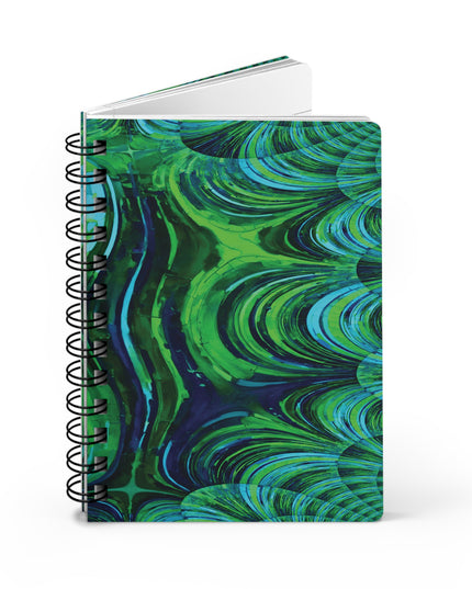 Uzi Spiral Blue Green Bound Journal, 5" x 7" 150 pages