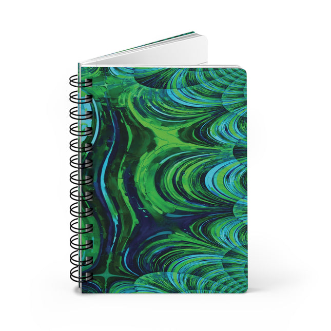 Uzi Spiral Blue Green Bound Journal, 5" x 7" 150 pages