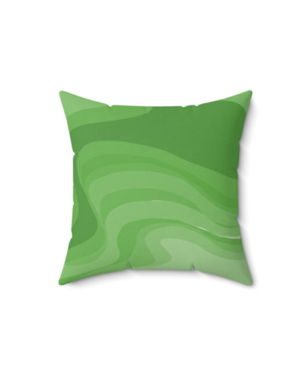 Greenie Meanie Wavey 14" x 14" Faux Suede Square Pillow