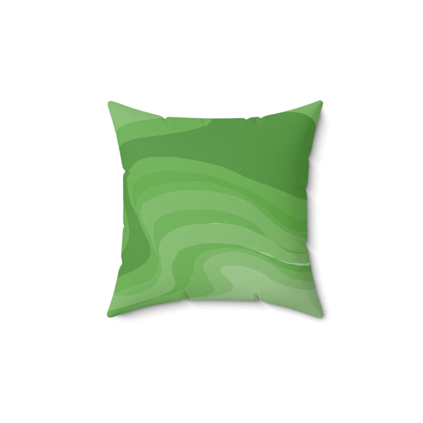 Greenie Meanie Wavey 14" x 14" Faux Suede Square Pillow