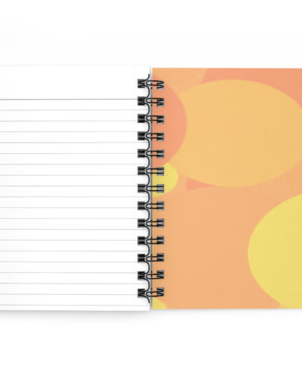 Pastel Bright Oranges Patches Spiral Bound Journal, 5" x 7" 150 pages