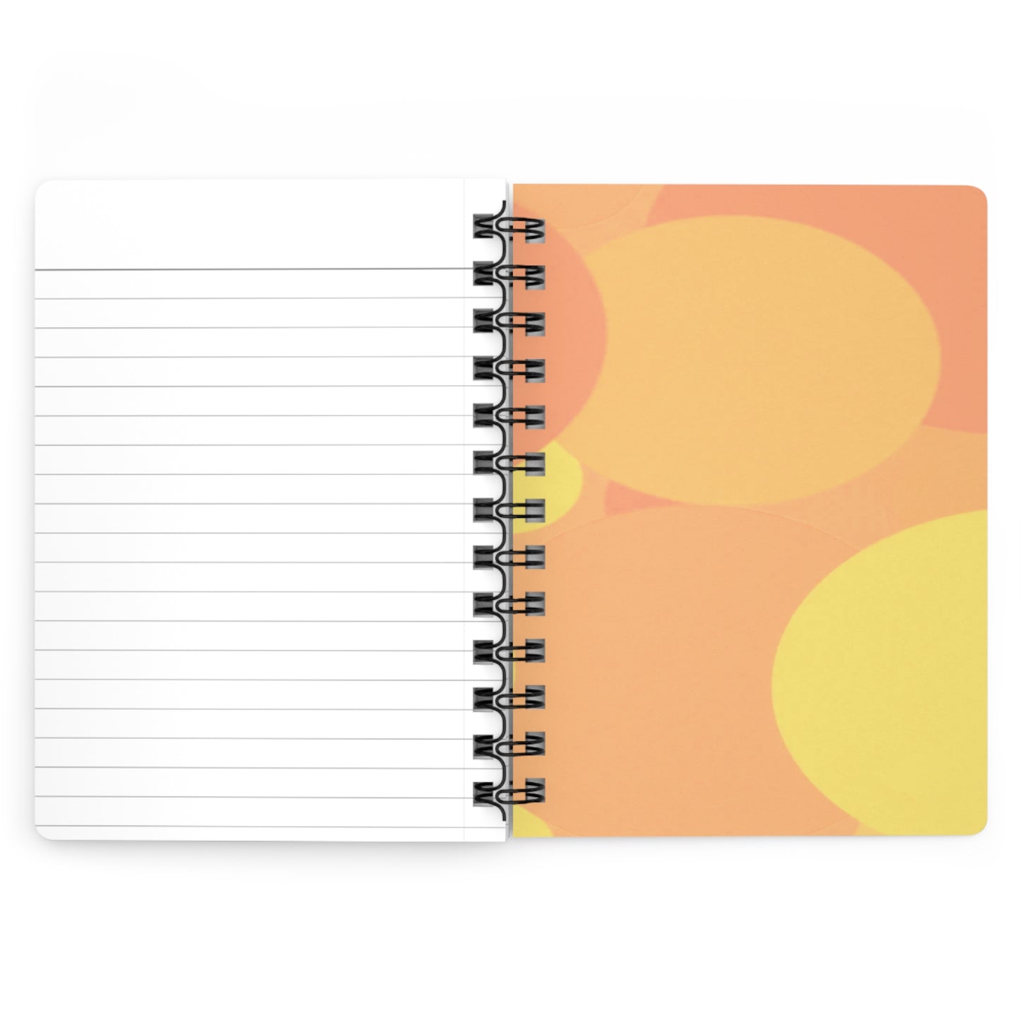 Pastel Bright Oranges Patches Spiral Bound Journal, 5" x 7" 150 pages