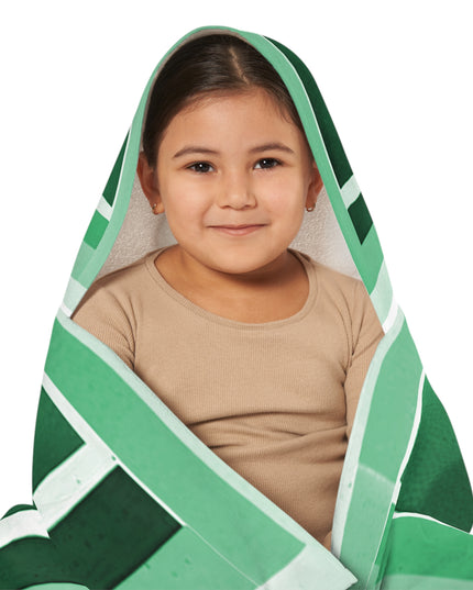 Mint Shadow Youth Hooded Towel, 24" x 48"