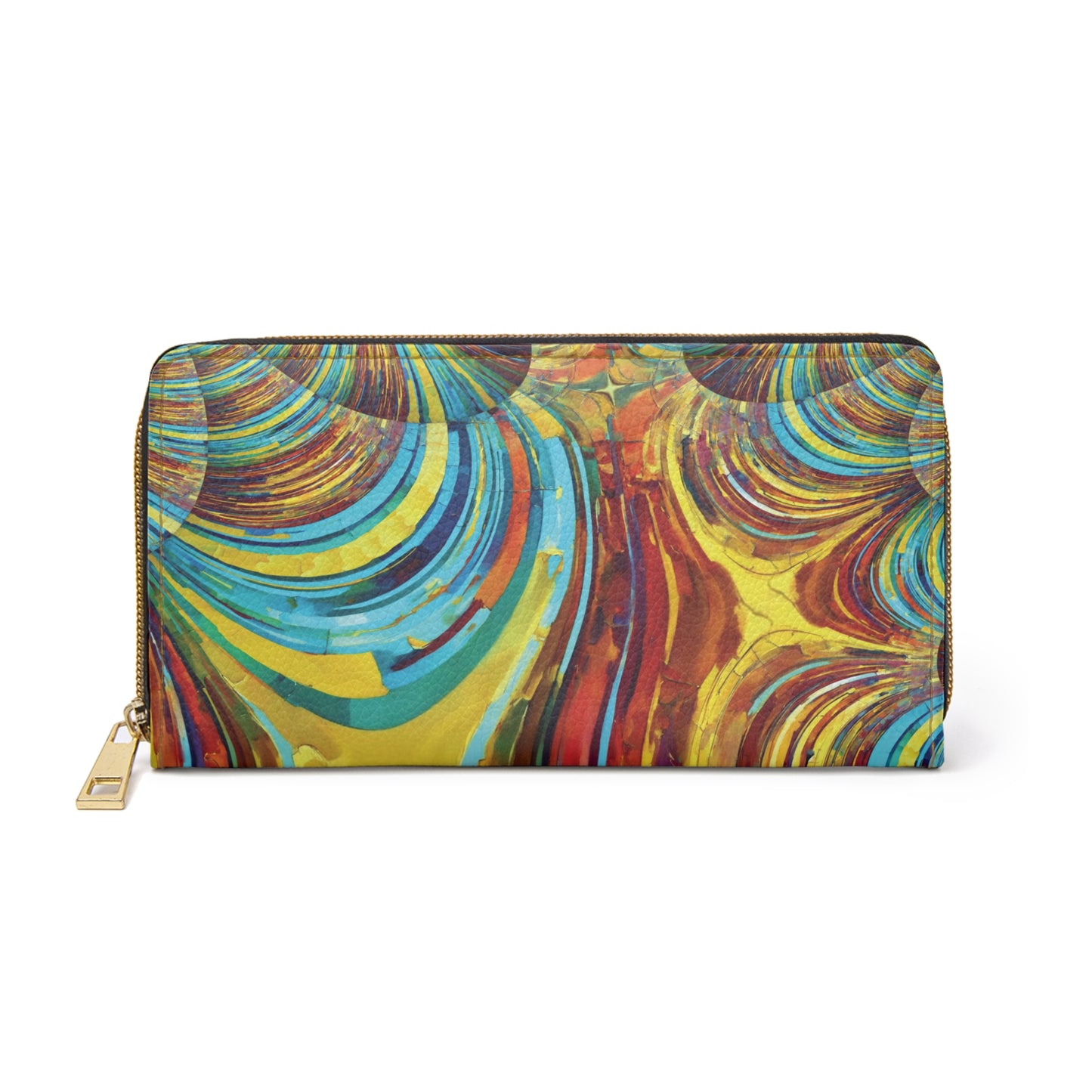 Uzi Spiral Alpha Elegant Abstract Zipper Wallet - Stylish & Functional Accessory for Everyday Use