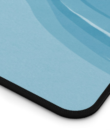 Sky Blue Wavey 16" x 32" Desk Mat