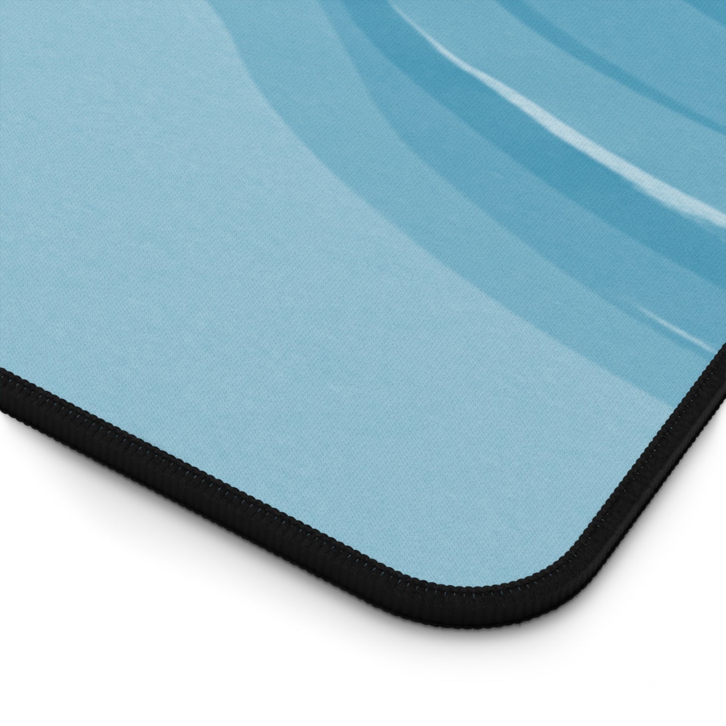Sky Blue Wavey 16" x 32" Desk Mat