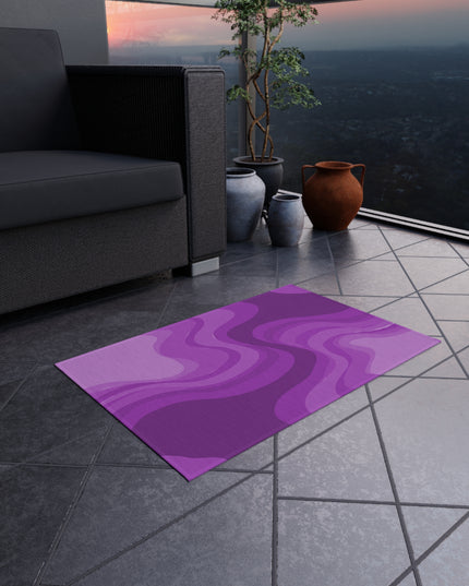 Wavey Purple Wavey 24" x 36" Outdoor Rug