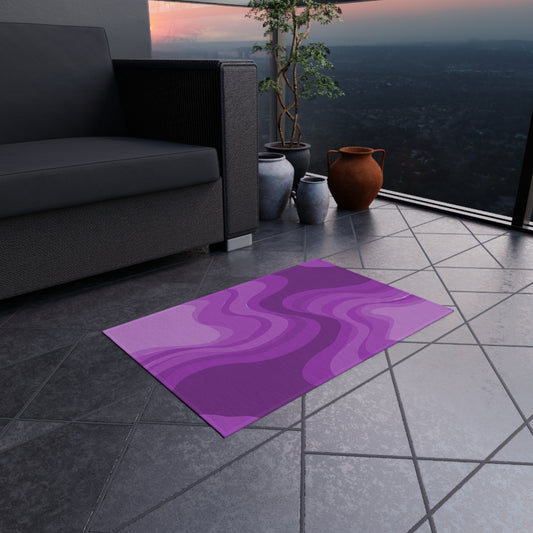 Wavey Purple Wavey 24" x 36" Outdoor Rug