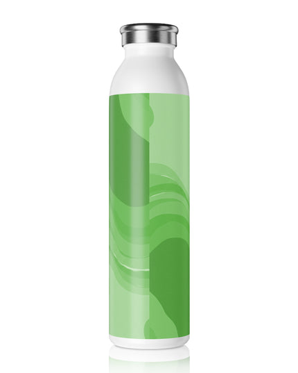 Greenie Meanie Wavey Slim Water Bottle, 20 oz White