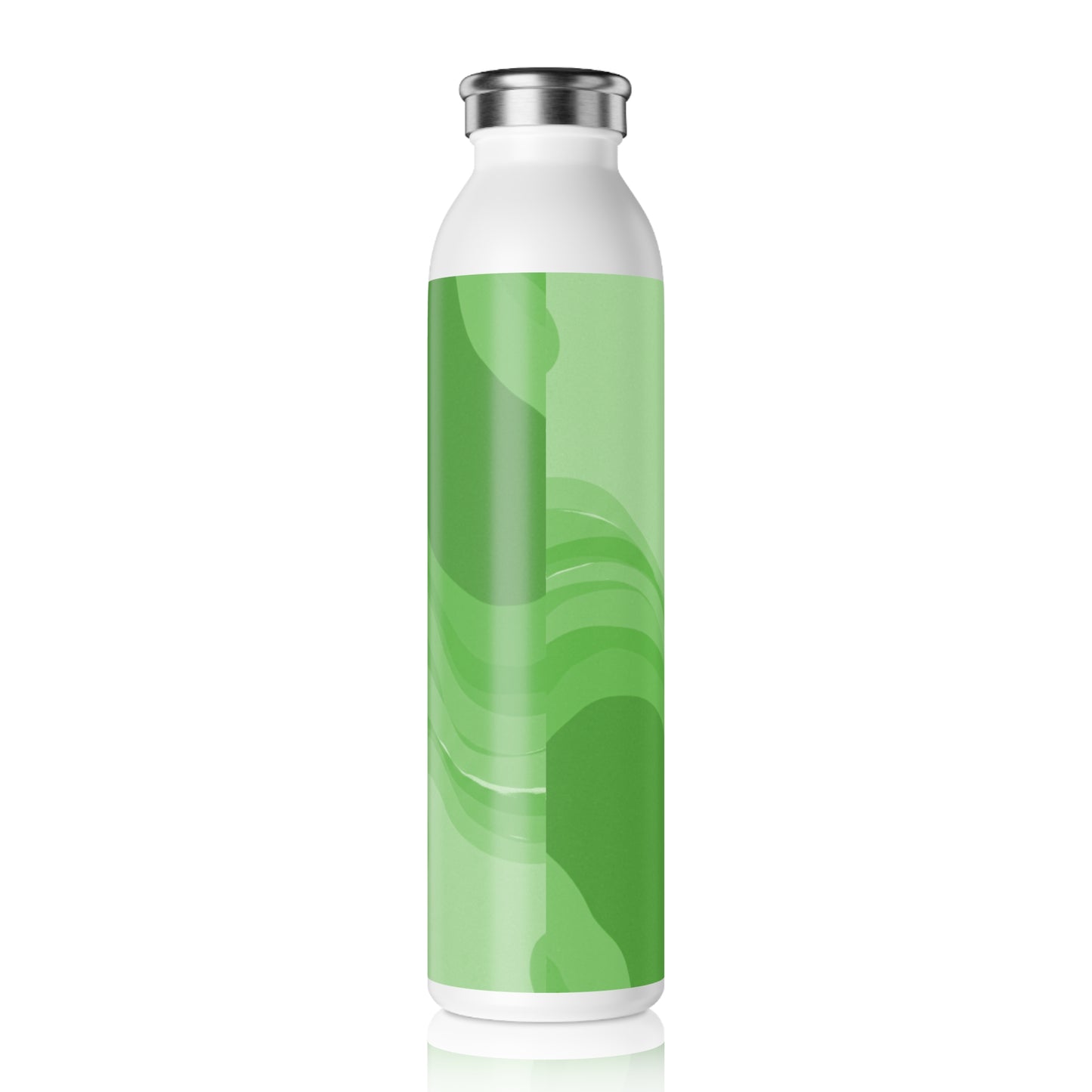 Greenie Meanie Wavey Slim Water Bottle, 20 oz White