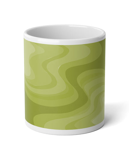 Lemon Wavey 20 oz White Glossy Jumbo Mug