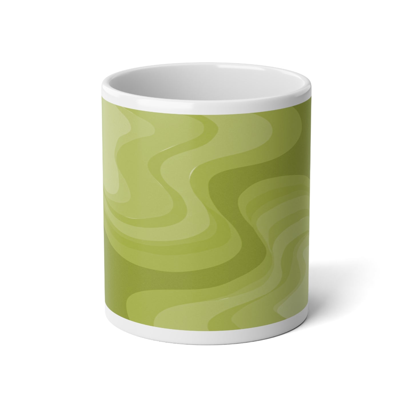 Lemon Wavey 20 oz White Glossy Jumbo Mug