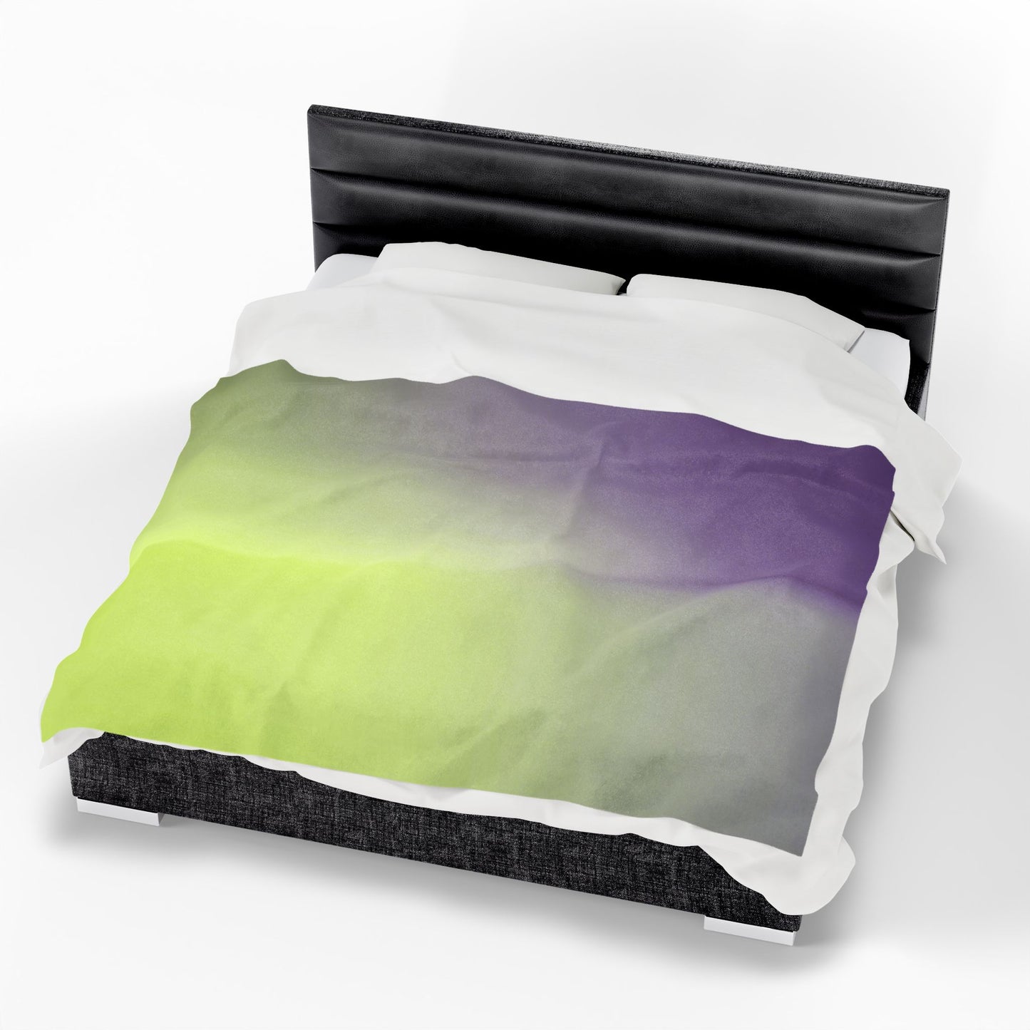 Purple Golden Fade Velveteen Plush Blanket, 60" x 80"
