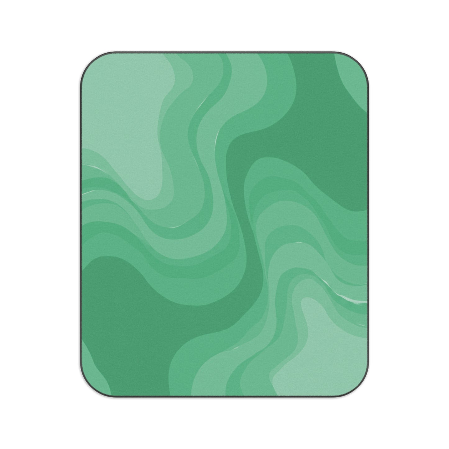 Mint Green Wavey 61" × 51" Picnic Blanket