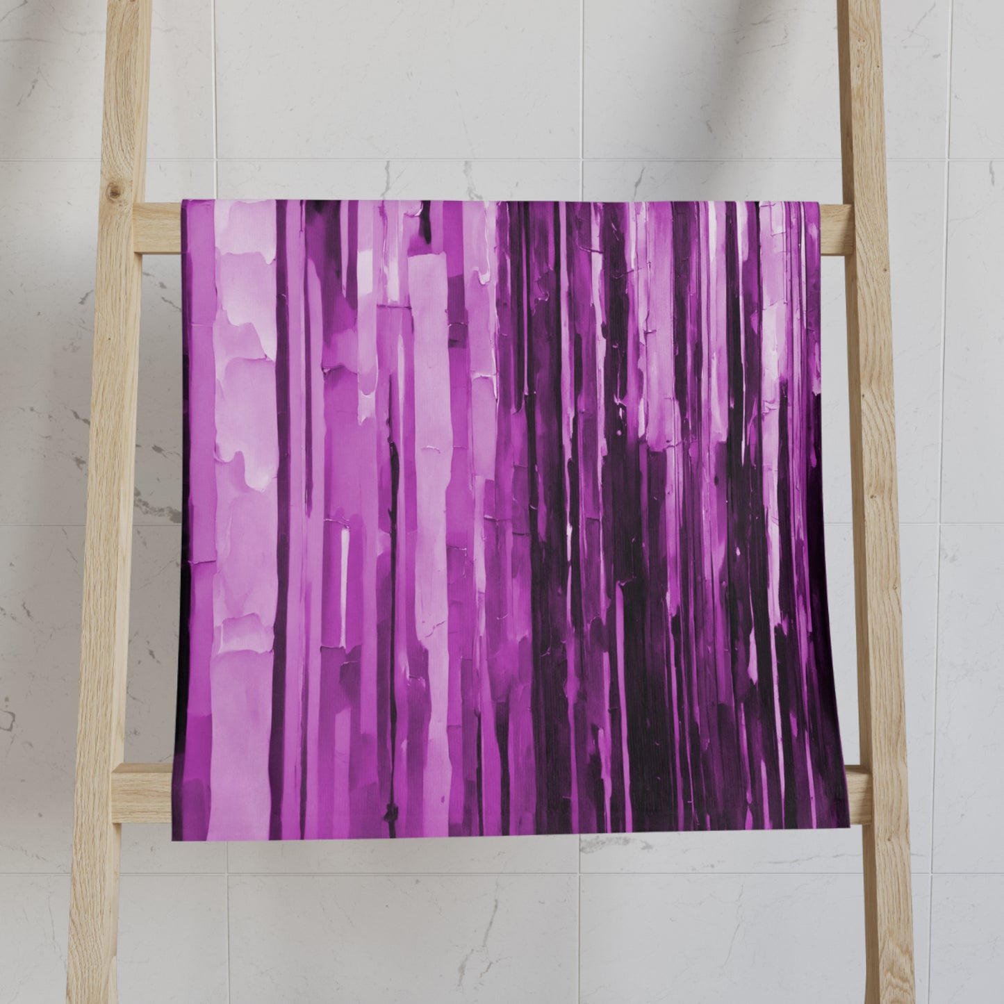 Striped Powder Lavender Hand Towel, 16" x 28"