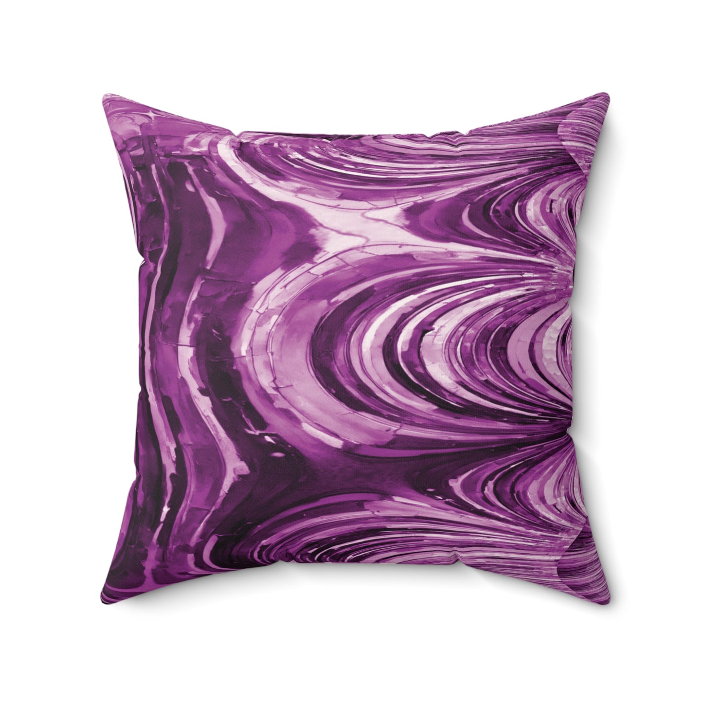 Uzi Spiral Powder Lavender Faux Suede Square Pillow, 20" x 20"