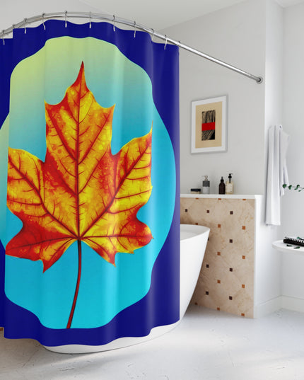 Alpha Maple Leaf Shower Curtains, 71" x 74"