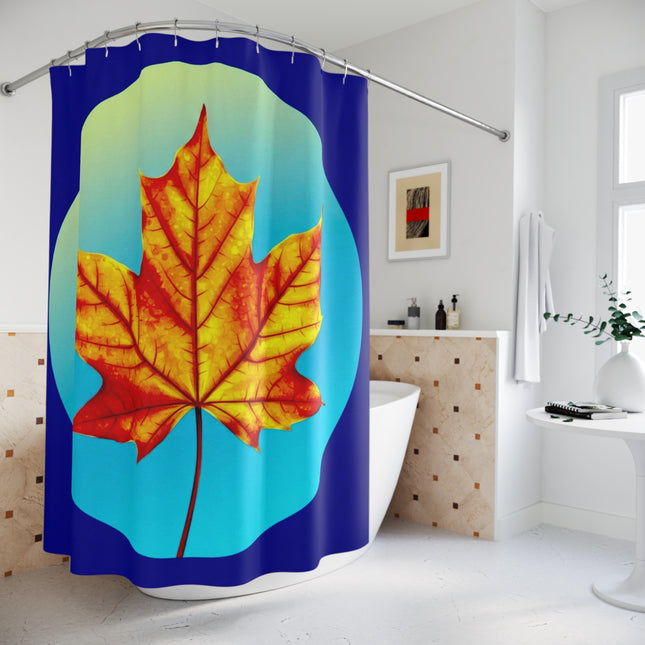 Alpha Maple Leaf Shower Curtains, 71" x 74"