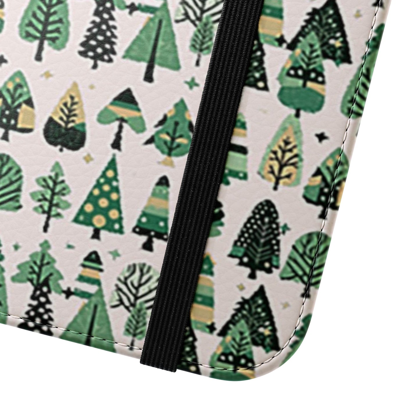 Mini Vintage Green Trees Flip Cases, Iphone 15 Pro