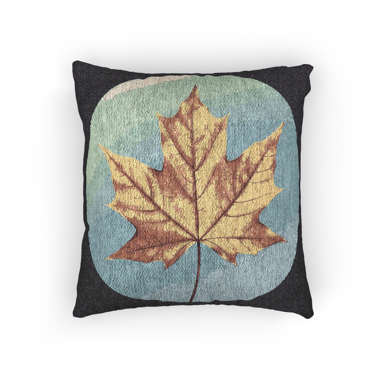 Alpha Maple Leaf Woven Pillow, 17" x 18"