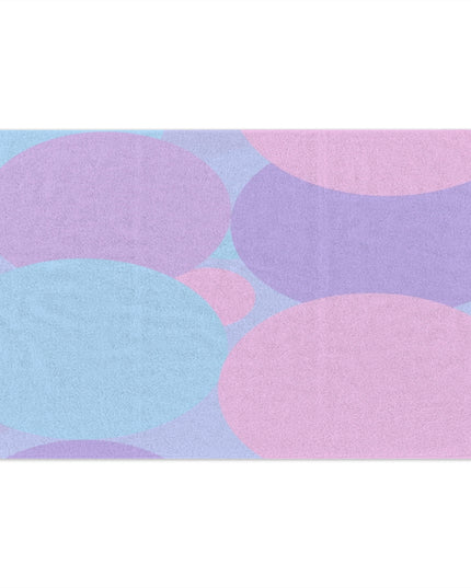 Pastel Purple and Mauve Patches Rally Towel, 11" x 18"