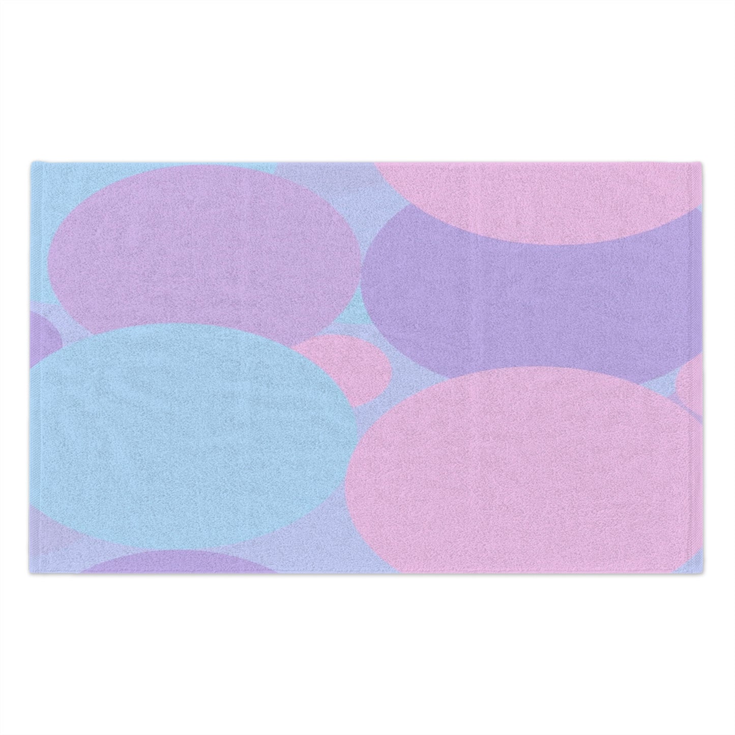 Pastel Purple and Mauve Patches Rally Towel, 11" x 18"