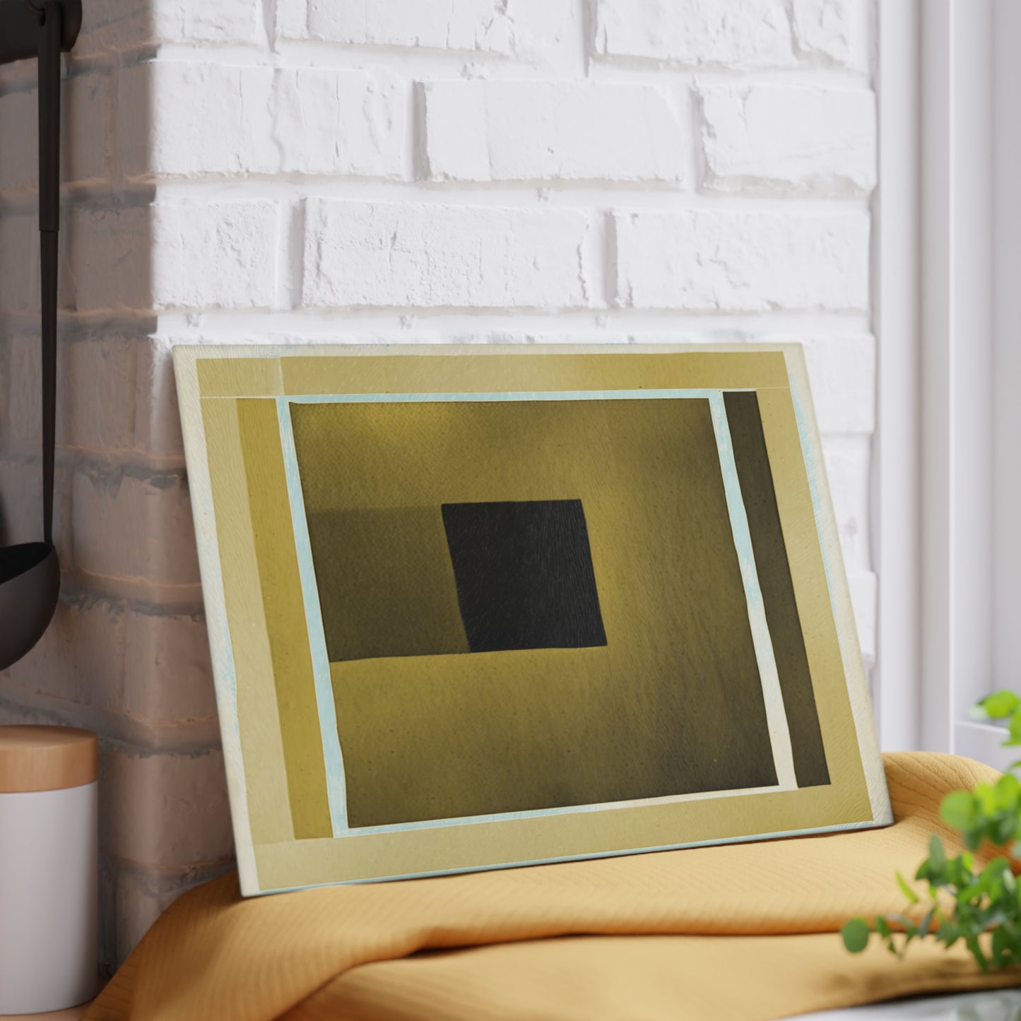 Tan Shadow 8" x 11" Glass Cutting Board