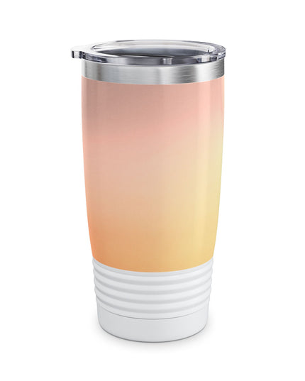 Hot Peach Fade Ringneck Tumbler, 20oz in white