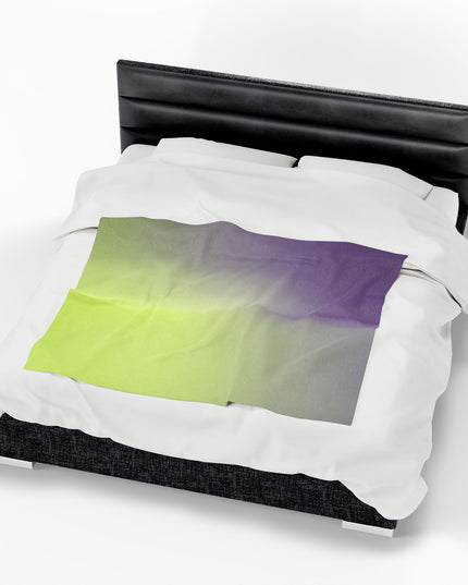 Purple Golden Fade Velveteen Plush Blanket, 50" x 60"