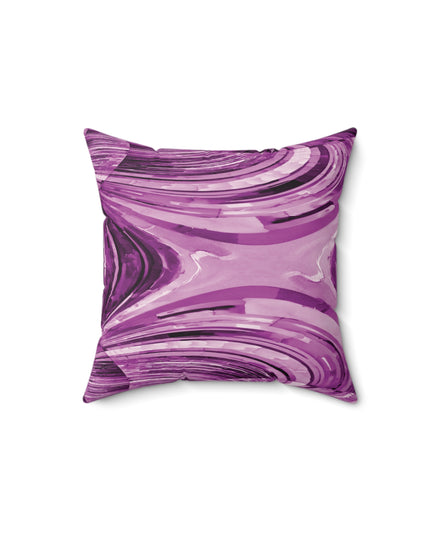 Uzi Spiral Powder Lavender 14" x 14" Faux Suede Square Pillow