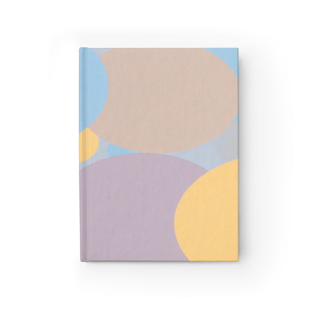 Pastel Baby Blue and Peach Patches 5" x 7" Journal - 128 Ruled Line pages