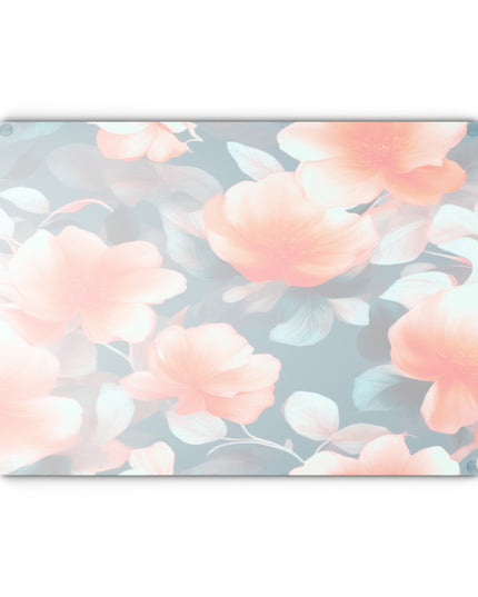Orange Blossom Floral Bunch Glass Cutting Board, 11" x 15"