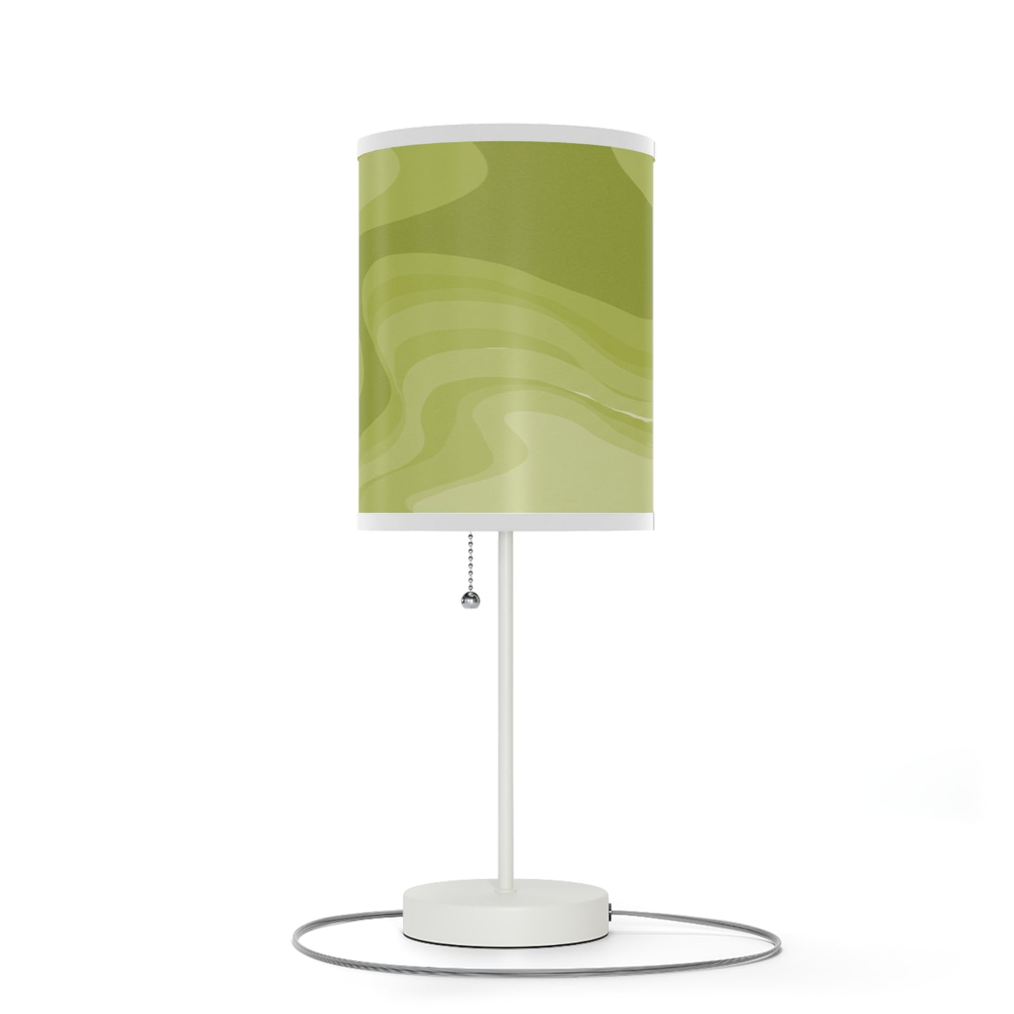 Lemon Wavey Table Lamp on a White or Silver Stand, US|CA plug