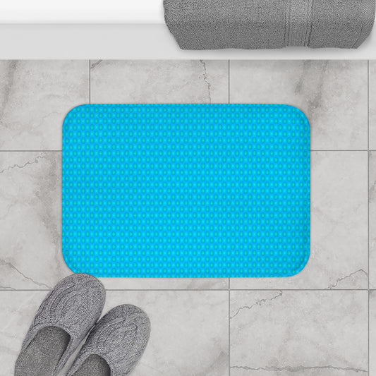 Blue Green Star-crossed Bodies 24" x 17" Bath Mat