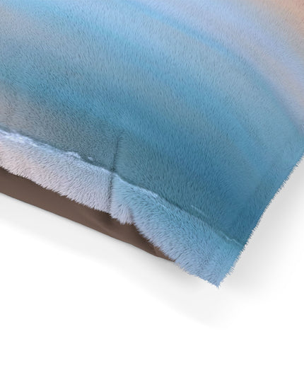 Blue Sea Peach Fog 28" × 18" Pet Bed