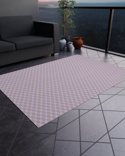 Magenta Star-crossed Bodies Outdoor Rug, 60" x 84"