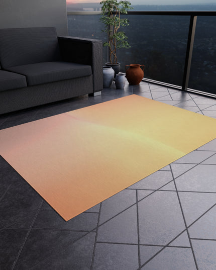 Hot Peach Fade Outdoor Rug, 60" x 84"