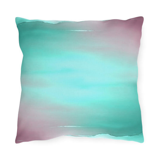 Green Sea Lavender Fog 16" x 16" Outdoor Pillow