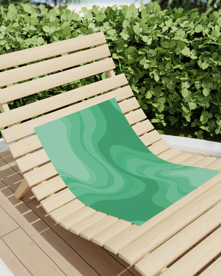 Mint Green Wavey Beach Towel, 18" x 27"