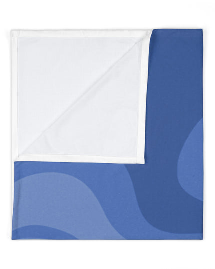 Deep Blue Wavey Baby Swaddle 30″×40″ Blanket