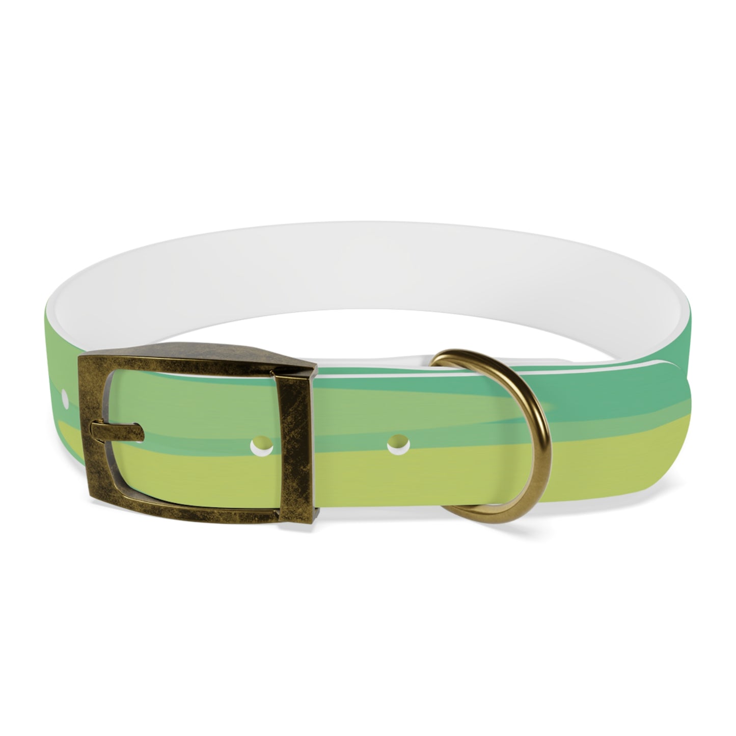 Pastel Green Patches Medium Dog Collar
