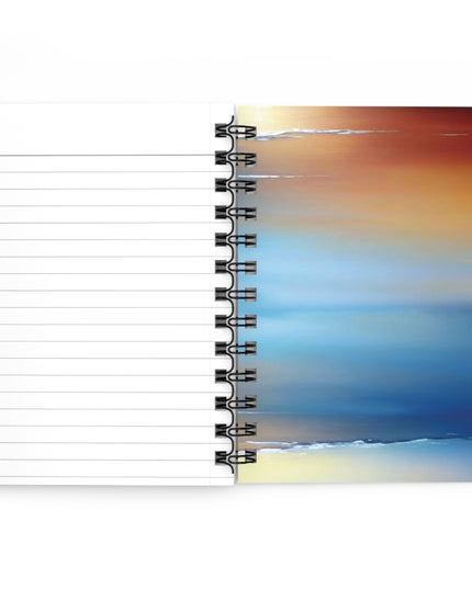 Blue Sea Red Orange Fog Spiral Bound Journal, 5" x 7" 150 pages