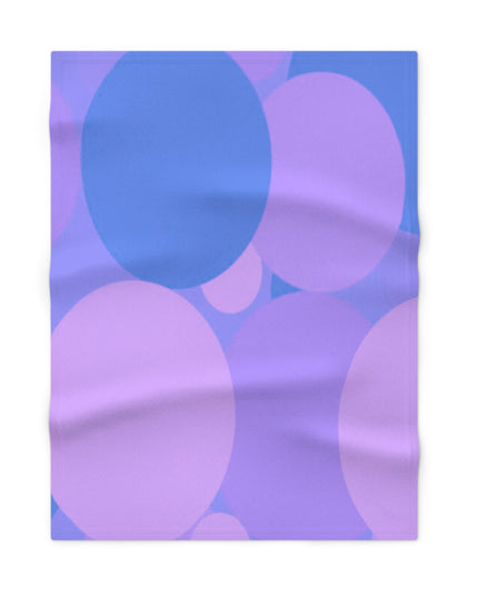 Pastel Purple Family Patches Soft Fleece Baby Blanket, 30" x 40"